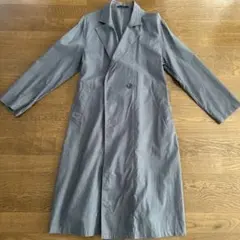 ブルーグレー ダブルブレスト ロングコート Mサイズ　UNIQLO