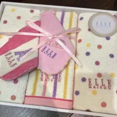 【専用】ELLE maison フェイスタオル3枚、プチタオル2枚セット