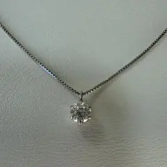プラチナ0.238カラット一粒ダイヤ ネックレス