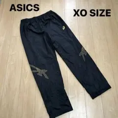 アシックス ウインドブレーカーパンツ　XO黒/金　ジャージ　ナイロン　3L