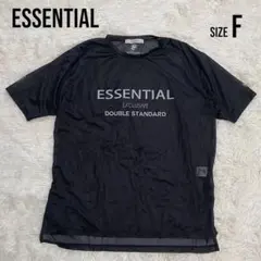 ESSENTIAL エッセンシャル　ロゴT シアー素材　透け感　Tシャツ　黒のサムネイル
