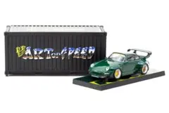 ホットウィールカスタム ポルシェ RWB マジョーラ緑 ✩深リム☆トミカ改造 ホットウィールカスタム ポルシェ RWB マジョーラ緑 ✩深リム