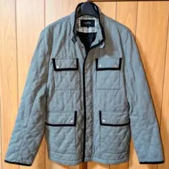 バーバリーブラックレーベル 中綿キルティングコート 千鳥格子 Lサイズ