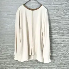 シフオネリー❣️ブラウス L ベージュ 長袖　大人カジュアル　シンプル　通勤