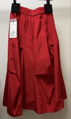 38 M トルネラ　プライオリティ　スカート　赤　新品　ロング　バルーン