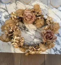 フランスアンティーク 乙女な ヘッドドレス 布花 花飾り 花冠