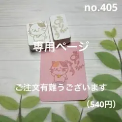 みいたん様専用消しゴムはんこ no.405 ごあいさつにゃんこ