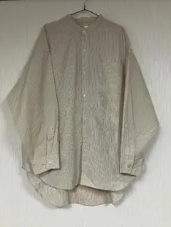 美品 ナイラス XL ゆるだぼ系シャツ ノーカラー