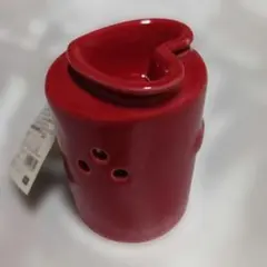 ハート型 アロマポット 陶器製 レッドのサムネイル