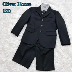 OLIVER HOUSE 120 4点セットフォーマルスーツ 黒ストライプ