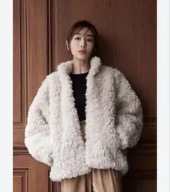 正規品♡完売　クラネ　田中みな実　カールファー　コート　ショート　ピンク　0 CLANE×田中みな実】「CLANE × 田中みな実」コラボレーション