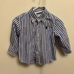Ralph Lauren 長袖シャツ 青と白ストライプ