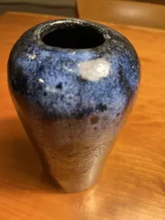 青黒グラデーション 陶器花瓶