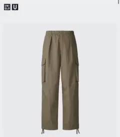 UNIQLO U ワイドフィットパラシュートカーゴパンツ M オリーブ