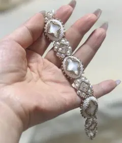 【白蝶の庭】ハンドメイド ブレスレット