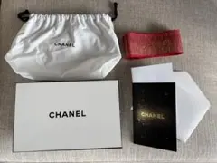 シャネルCHANEL　空箱　ギフトボックス　巾着+リボン+メッセージカード