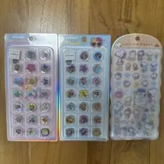おはじき&コットンパフィ　シール3枚セット