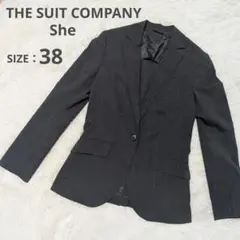 THE SUIT COMPANY She スーツ ジャケット チェック 38 M