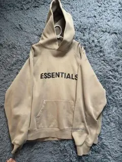 ESSENTIALS ベージュ フード付きパーカー