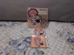 呪術廻戦　まるくじ　ちゃぽんっ！　虎杖悠仁　アクスタ　アクリルスタンド　缶バッジ