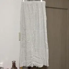 グレー タイトロングスカート サイドスリット