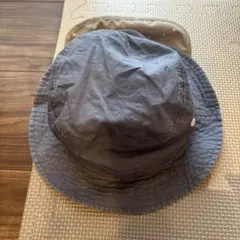 ダークグレー バケットハット 通気孔付き　ベビー　帽子　52cm