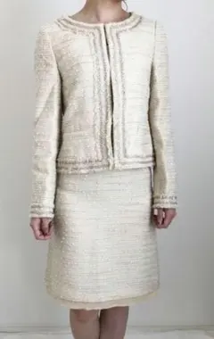 UNITED ARROWS アイボリー ツイード セットアップ