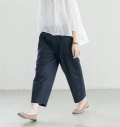 北欧暮らしの道具店 春いちボトムス フリーサイズ ネイビー