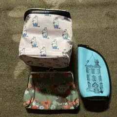 がま口ポーチ、バニティポーチ、ボトルホルダー　セット