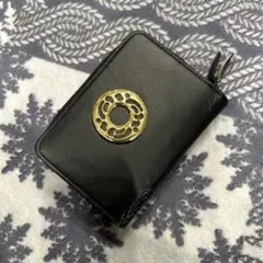 折りたたみ財布 二つ折り財布 ノーブランド 黒 送料込 ウォレット