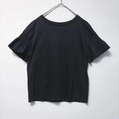 BEAUTY&YOUTH シャーリングスリーブ カットソー Tシャツ ブラックのサムネイル