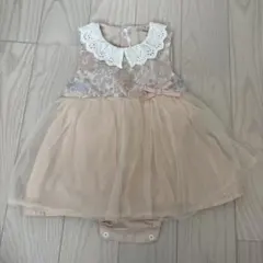 petit main フラワープリント ノースリーブワンピース