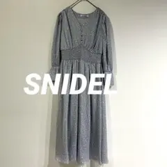 スナイデル　ドット柄　フレアロングワンピース　フリーサイズ　春夏