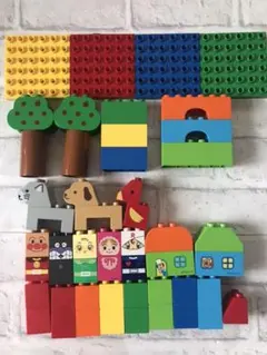 値下げ❗️アンパンマン はじめてのブロックバケツＬ＋アンパンマンの仲間14体他