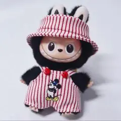 ミニラブブ　ぬい服 ミッキ　オーバーオール　イニシャルラブブ　POP MART