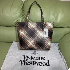 【未使用品】ヴィヴィアンウエストウッド ダービー タータンチェック トートバッグ