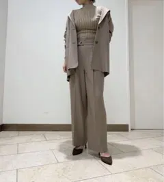 ♡FRAY I.D フレイ アイディー ２タックワイドパンツ beige♡