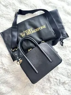 【美品】TOFF＆LOADSTONEジョリーミニボストンリザード黒【完売品】のサムネイル