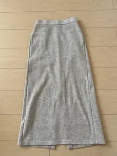 スリット入り ブラウン ロングスカート