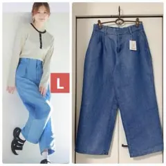 デニムパンツ　ラメ　しまむら　紺野彩夏　コラボ　ジーンズ　ジーパン　履きやすい