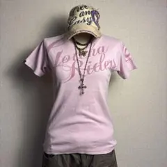 00's archive 筆記体プリント Vネック 半袖Tシャツ y2k 平成のサムネイル