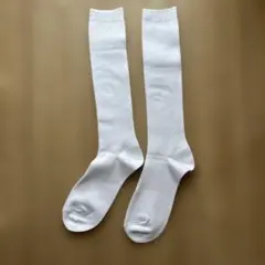 スクールソックス　 ハイソックス白3足セット レディース23㎝〜25㎝位