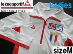 ⭐️ ルコック ゴルフ ❤️ レディース ハーフZIPストレッチシャツ M