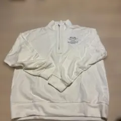 FILA GOLF ホワイト ジップアップ セーター LL