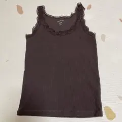 OPAQUE.CLIP タンクトップ ブラウン　インナー　レースのサムネイル