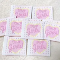 在庫ラスト❤️【ドットハート】15枚 布タグ 刺繍タグ