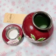 黑翠七宝 七宝 牡丹花瓶 九谷焼 有田焼 灰皿 花瓶 置物 箱入