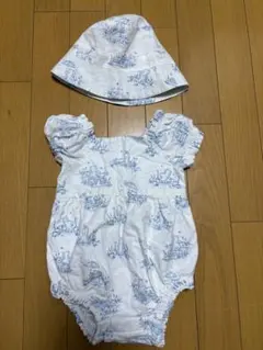 GAPロンパース　くま柄　カバーオール　帽子セット