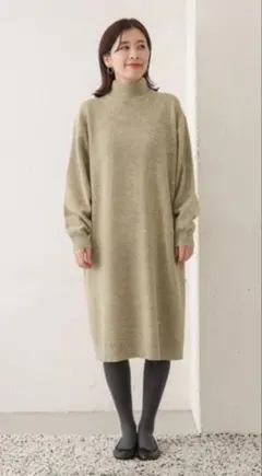 ラムウールニットワンピース