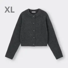 新品タグ付き GU パフィータッチクルーネックショートカーディガン XL